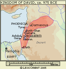 Extent of the kingdom of David
