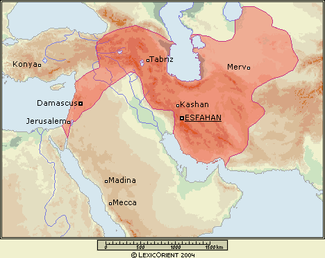 Extent of the Seljuq sultanate around 1080