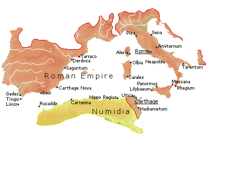 Borders after the wars (about 125 BCE)