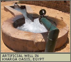 Artificial well in Kharga Oasis, Egypt