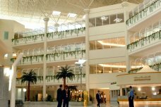 Hospital lobby in Qatar.