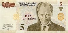 Turkish 5 new liras