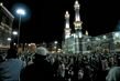 Arriving in Mecca for Hajj, gathering in front of al-Haram Mosque.