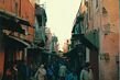 Narrow, pink streets.