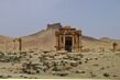 The Temple of Baal-Shamin. In the back rests the Qalaat Ibn Maan.