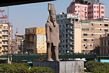 A statue from Memphis placed in the middle of Cairo.