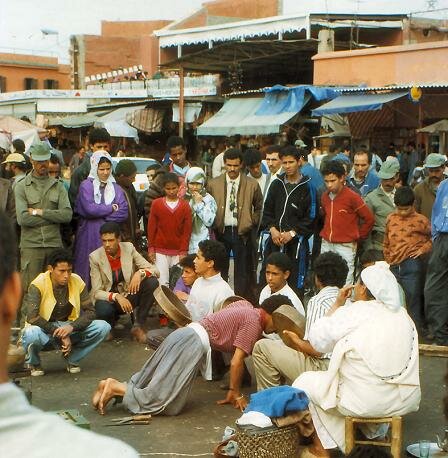 Singers at the Jemaa. Marrakech, Morocco