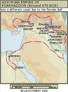 Assyria around 670 BCE
