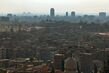 Cairo skyline, with the Pyramids of Giza in the far. This is all seen from the Citadel.