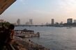 The Nile is a popular place for young lovers. Standing on the Cairo side, with Zamalek to the right.